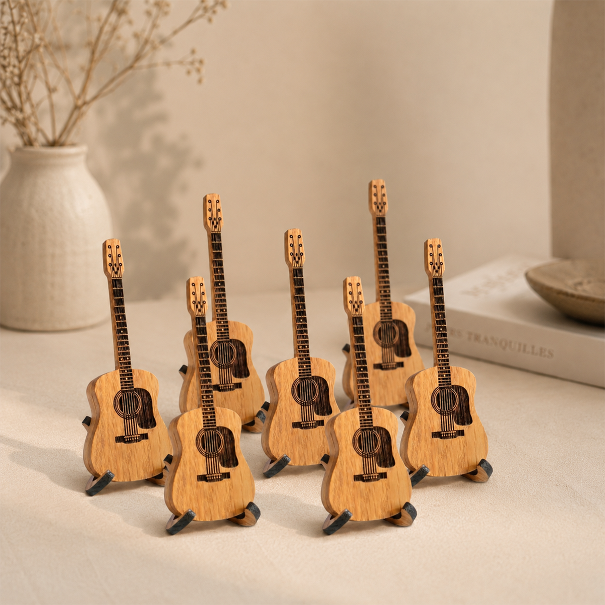 🎁Mini Cute Edition Wooden Guitar Plectrum Case🎸