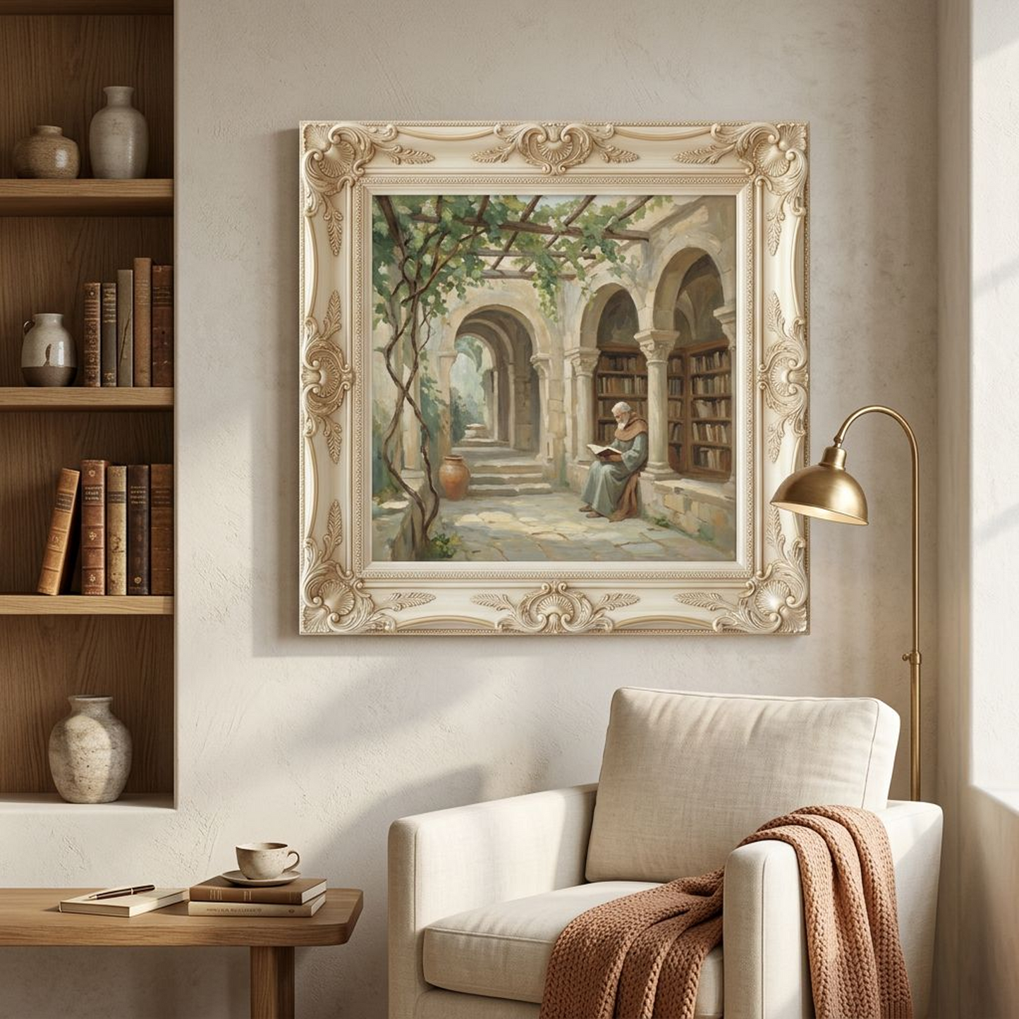 Vintage Ornate Cream Baroque Picture Frame