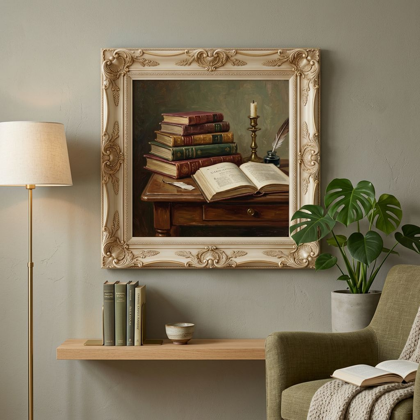 Vintage Ornate Cream Baroque Picture Frame