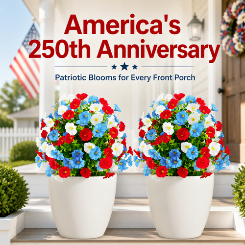 🔥4th of July Hot Sale 49% Off 🔥 🇺🇸 Patriotic Artificial Flower Tree with Ground Spike