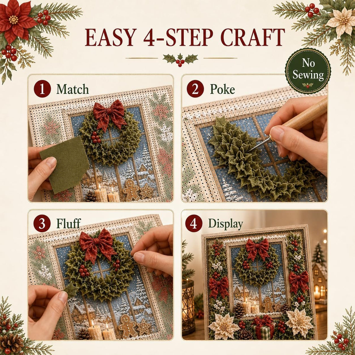 🎁🎅3D Christmas Fabric Stamping Set