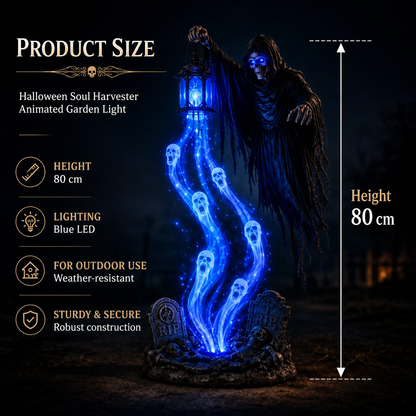 🎁 50% OFF Today 🎁 💀 Animated “Soul Harvester” Halloween Garden Light – Spooky Outdoor Decoration