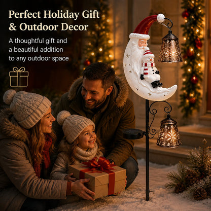 🔔 Christmas Moon Solar Stake Light