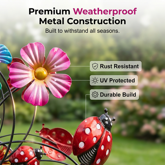 🌸 Spring Sale 🎡 Solar-Powered Wind Spinner for Garden