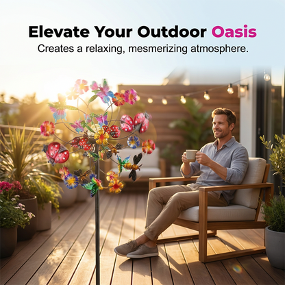 🌸 Spring Sale 🎡 Solar-Powered Wind Spinner for Garden
