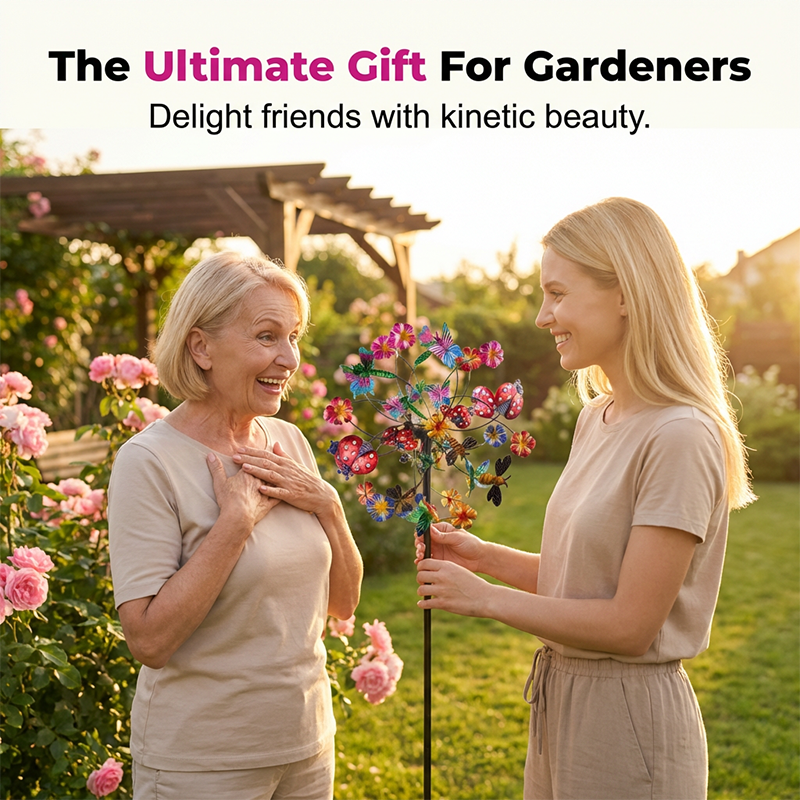 🌸 Spring Sale 🎡 Solar-Powered Wind Spinner for Garden