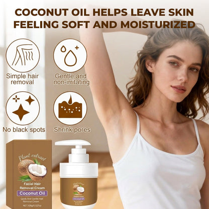 🔥Last Day 50% OFF🔥 Gentle Coconut Oil Hair Removal Cream