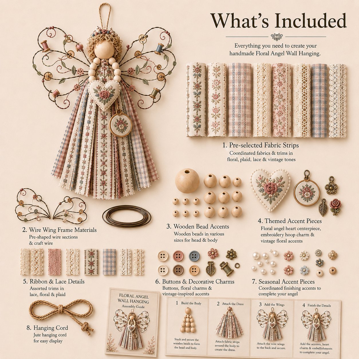 🪽 Angel Fabric Hanging DIY Kit