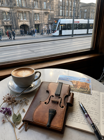 🎻Vintage Violin Leather Notebook - Retro Lined Journal for Writing. Musical Gift for Musicians. Music Teachers & Music Lovers(Buy 2 Free Shipping)