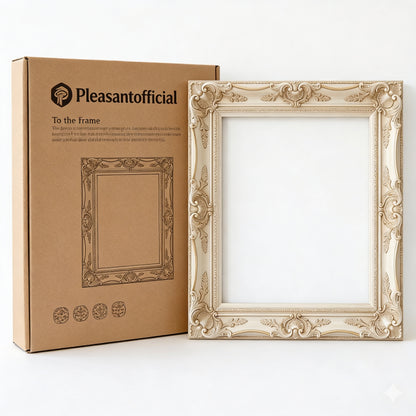 Vintage Ornate Cream Baroque Picture Frame