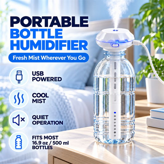 Bottle Top USB Humidifier Stick | Quiet Portable Cool Mist Aroma Diffuser